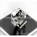 Reasonable price black thumb ring,titanium silver 316l stainless steel skull rings